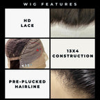 Body Wave 13x4 HD Lace Front Human Hair Wig