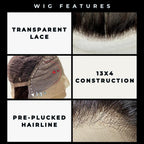 Blonde Straight 4x4 Transparent Lace 100% Human Hair Bob Wig