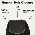 Afro Kinky 7x7 HD Lace Human Hair Closure
