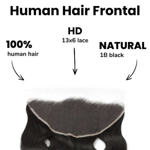 Body Wave 13x6 HD Lace Human Hair Frontal