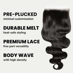 Body Wave 6x6 HD Lace Human Hair Closure