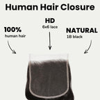 Body Wave 6x6 HD Lace Human Hair Closure