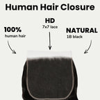 Body Wave 7x7 HD Lace Human Hair Closure
