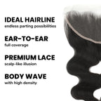 Brazilian Body Wave 13x4 HD Lace Human Hair Frontal