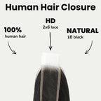 Brazilian Silky Straight 2x6 HD Lace Human Hair Closure