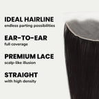 Brazilian Straight 13x4 Transparent Lace Human Hair Frontal