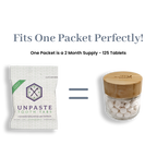 Reusable Glass Jar with Bamboo Lid - For Tooth Tablets