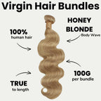 Honey Blonde Body Wave 100% Human Hair Bundles