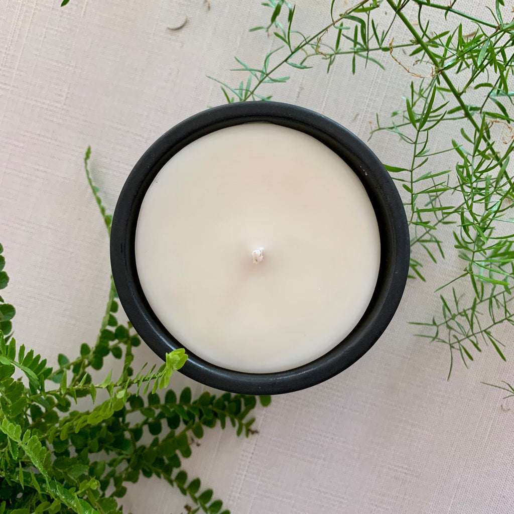 Black Concrete Candle