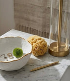 Ceramic Bowl - Gold Rim