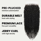 Jerry Curl 5x5 HD Lace Human Hair Closure