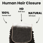Jerry Curl 6x6 HD Lace Human Hair Closure