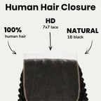 Jerry Curl 7x7 HD Lace Human Hair Closure