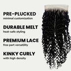 Kinky Curly 5x5 HD Lace Human Hair Closure