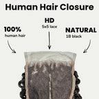 Kinky Curly 5x5 HD Lace Human Hair Closure
