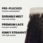 Kinky Straight 7x7 HD Lace Human Hair Closure