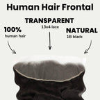 Loose Wave 13x4 Transparent Lace Human Hair Frontal