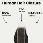Loose Wave 2x6 HD Lace Human Hair Closure
