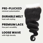 Loose Wave 5x5 HD Lace Human Hair Closure