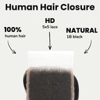 Loose Wave 5x5 HD Lace Human Hair Closure