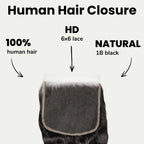 Loose Wave 6x6 HD Lace Human Hair Closure