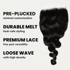 Loose Wave 7x7 HD Lace Human Hair Closure