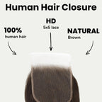 Medium Brown Body Wave 5x5 HD Lace Human Hair Closure