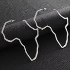 African Map Outline Drop Earrings
