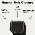 Raw Body Wave 5x5 HD Lace Human Hair Closure