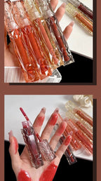 Long-Lasting Lip Gloss - Moisturizing Waterproof Mirror Finish