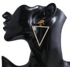 Gold Triangle Earrings