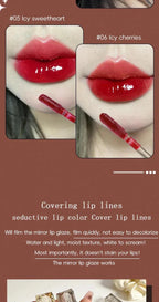 Long-Lasting Lip Gloss - Moisturizing Waterproof Mirror Finish