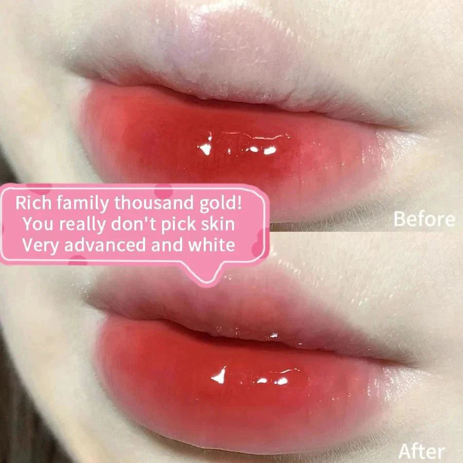 Long-Lasting Lip Gloss - Moisturizing Waterproof Mirror Finish