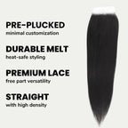 Straight 5x5 HD Lace Human Hair Closure