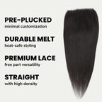Straight 7x7 HD Lace Human Hair Closure