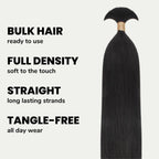 Straight Bulk 100% Human Braiding Hair