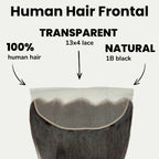 Yaki Straight 13x4 Transparent Lace Human Hair Frontal