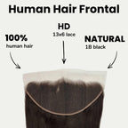 Yaki Straight 13x6 HD Lace Human Hair Frontal