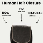Yaki Straight 6x6 HD Lace Human Hair Closure