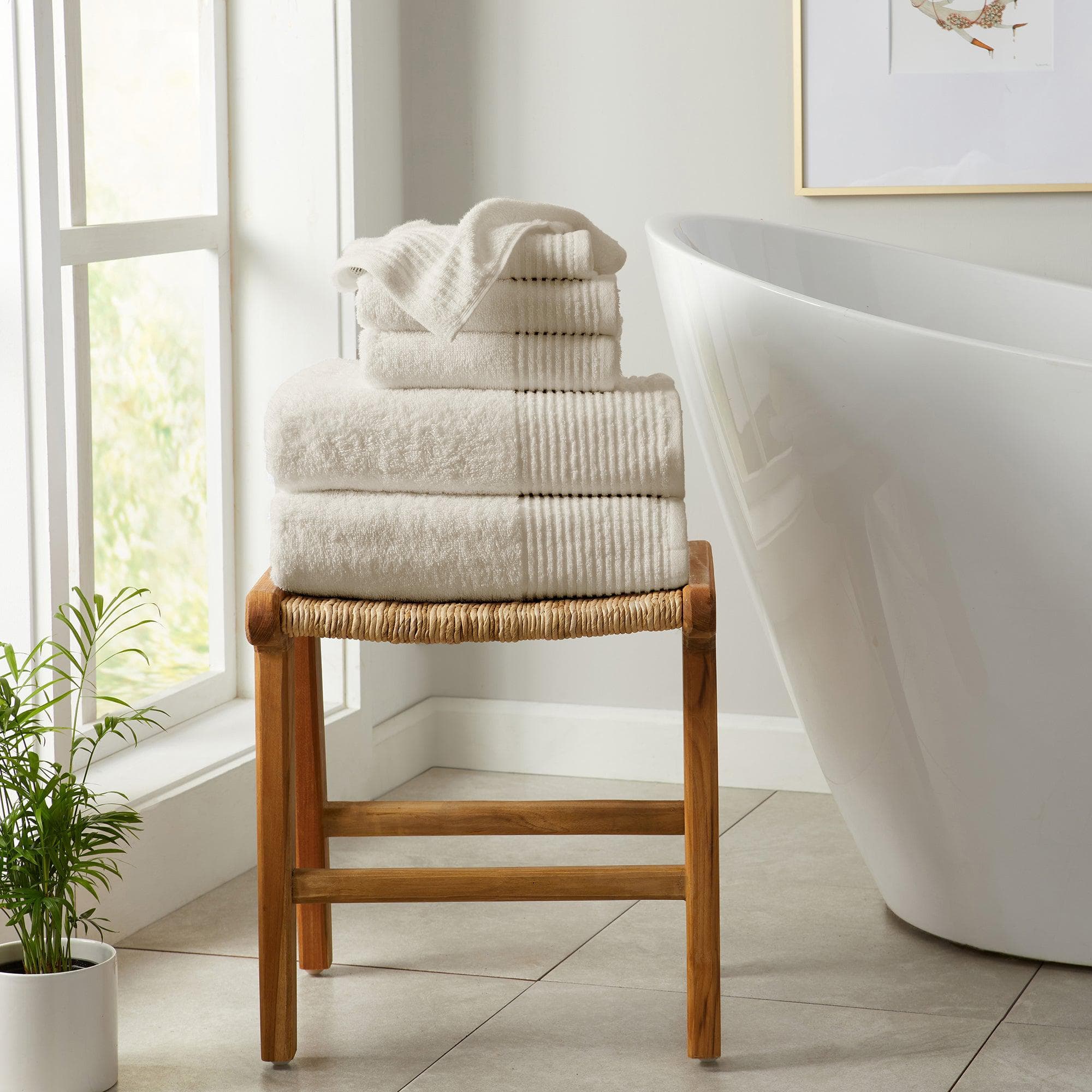 6 Piece Set Cotton Bath Towels - Kasper Collection