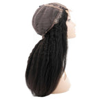 Kinky Straight 4x4 Transparent Lace 100% Human Hair Closure Wig