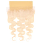Blonde Body Wave 13x4 Transparent Lace Human Hair Frontal
